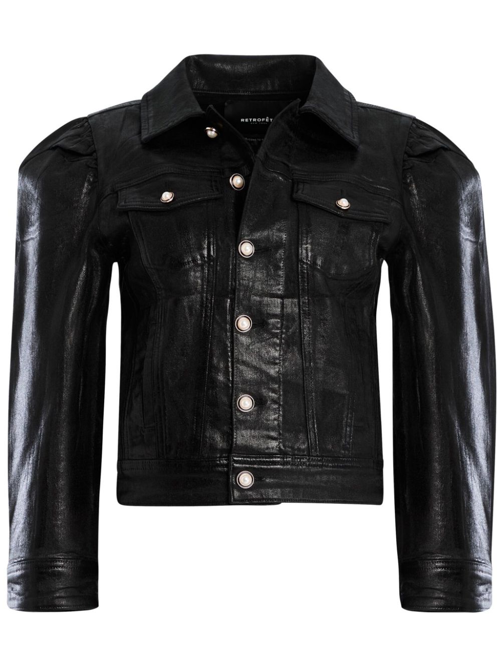 Ada Puff-Sleeve Coated Jacket