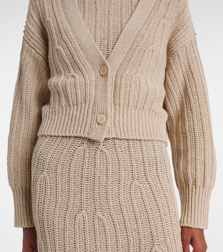 Stelvio linen and cotton cardigan