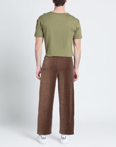 Man Pants Brown Size M Cotton, Elastane