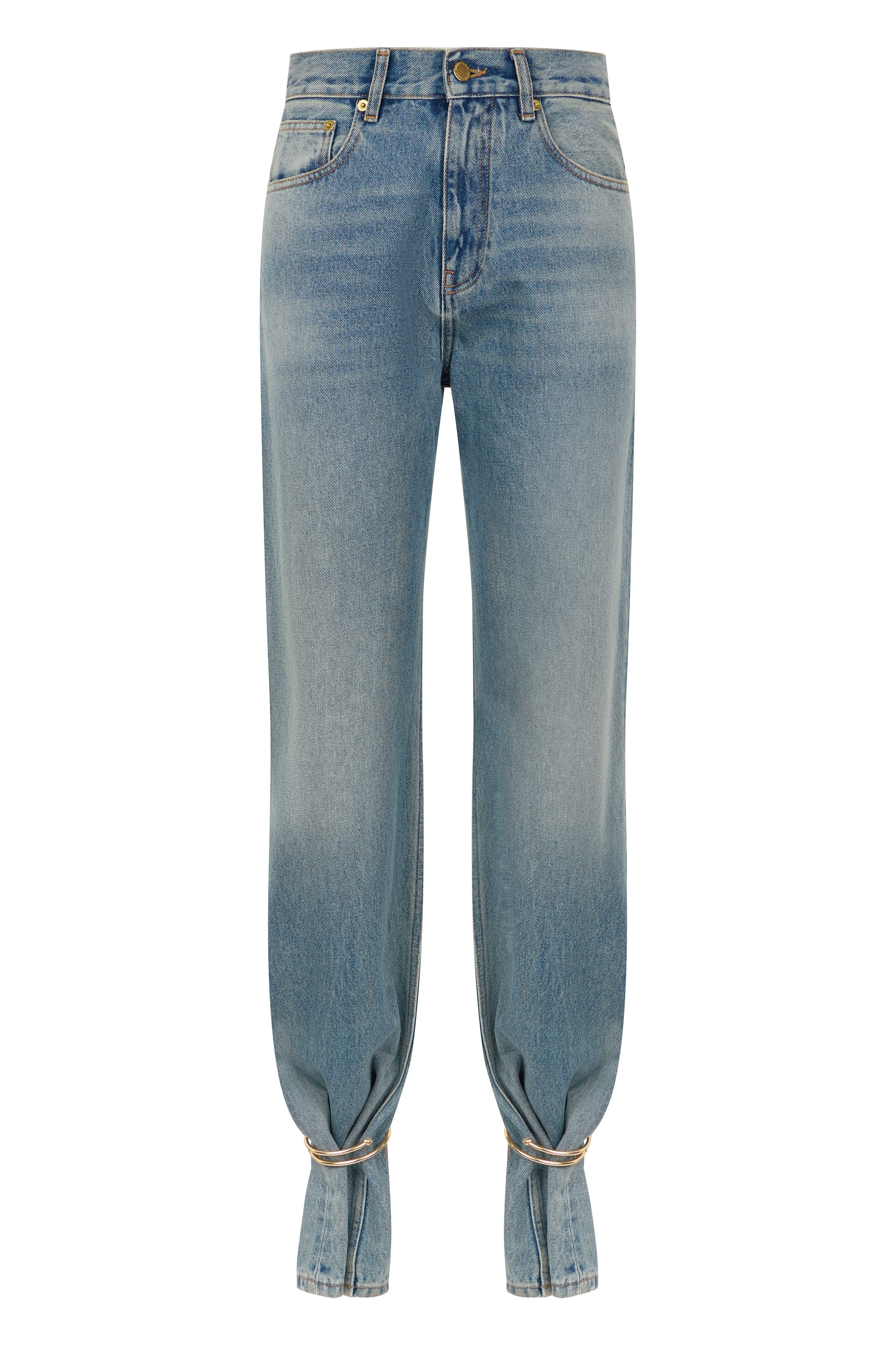 Straight Leg Jeans with Jewel Detail