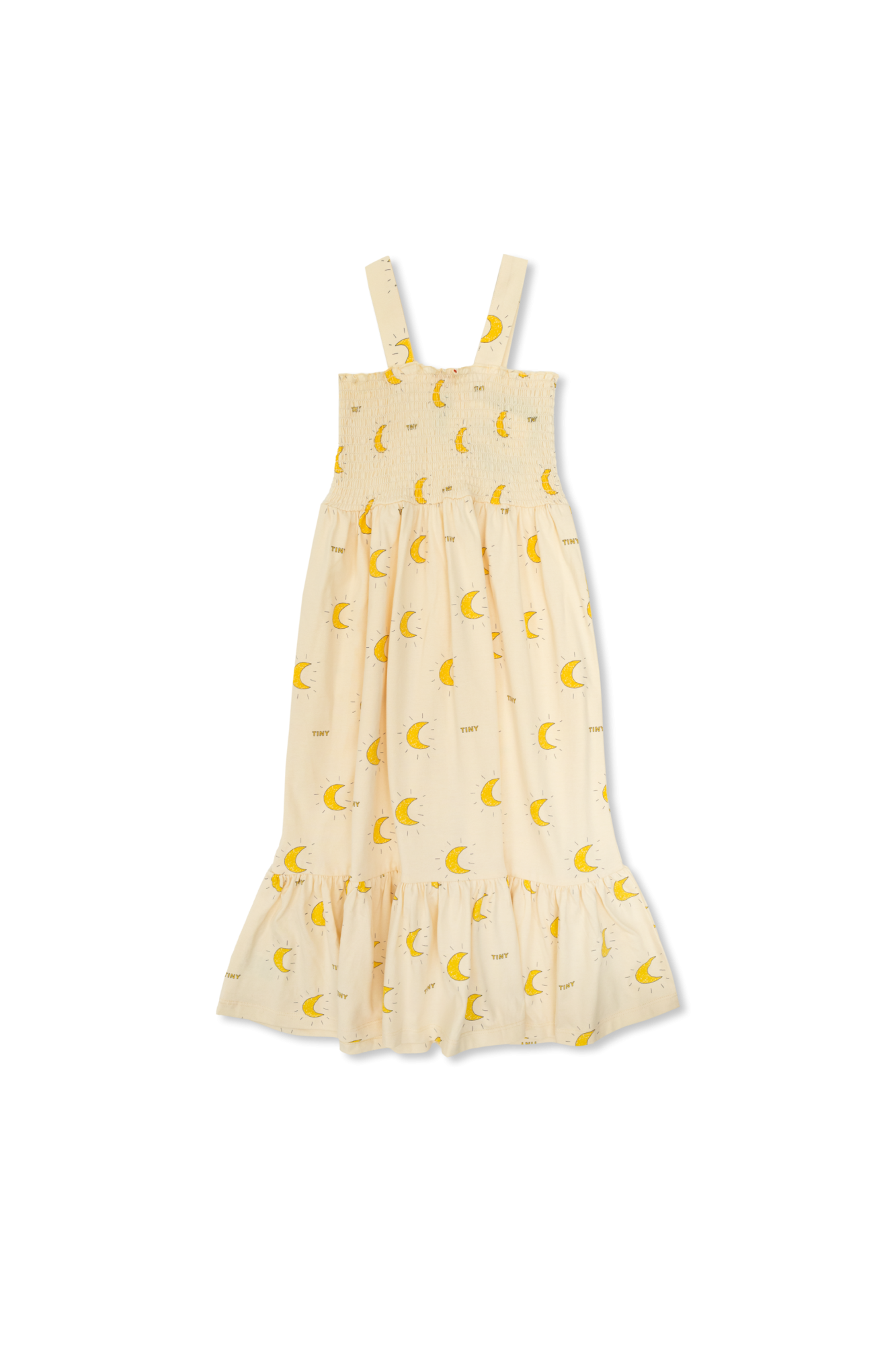 Printed Dress, Unisex, Cream