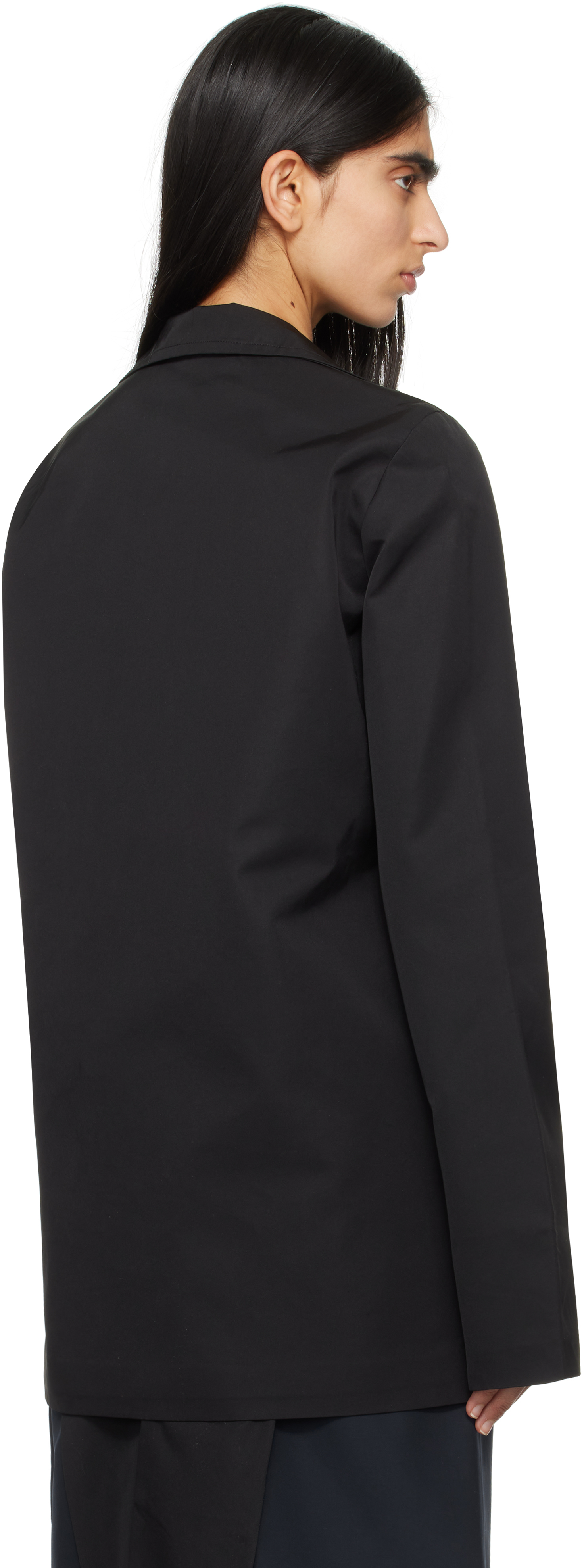 LII Black Slim High Neck Jacket