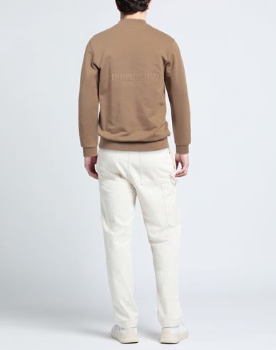 Man Sweatshirt Camel Size L Cotton