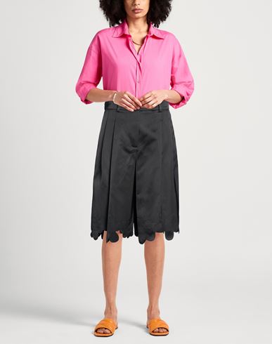 Woman Shorts & Bermuda Shorts Black Size 2 Viscose, Cotton