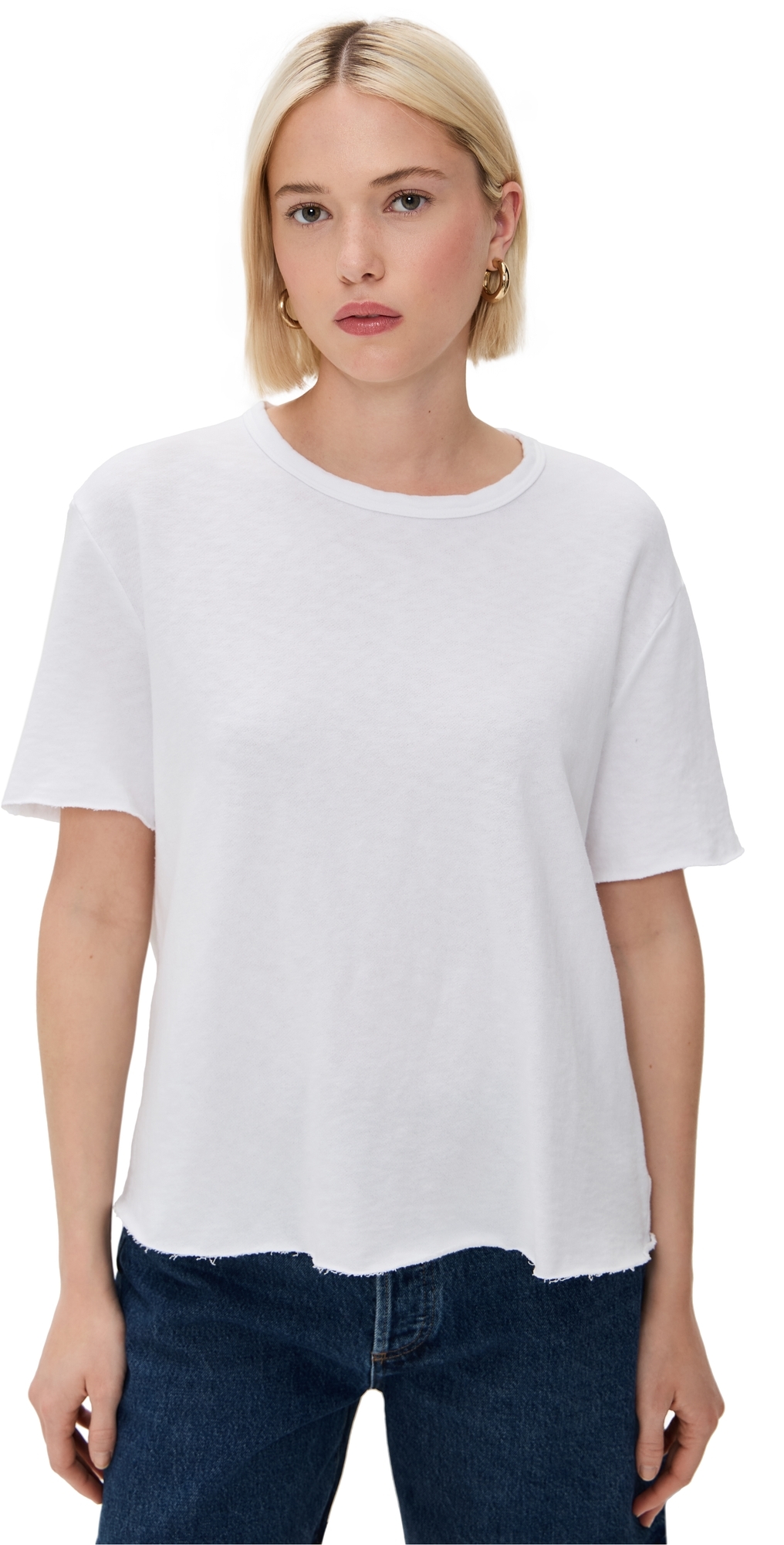 James Perse Vintage French Terry Sweat Top White