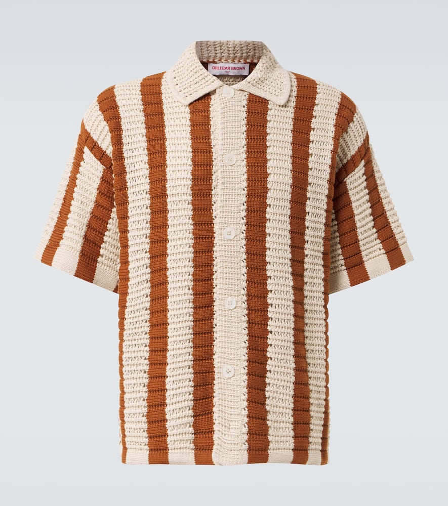 Thomas crochet cotton bowling shirt