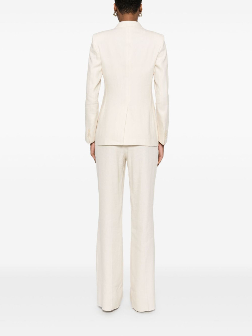 Off White pinstripe suit