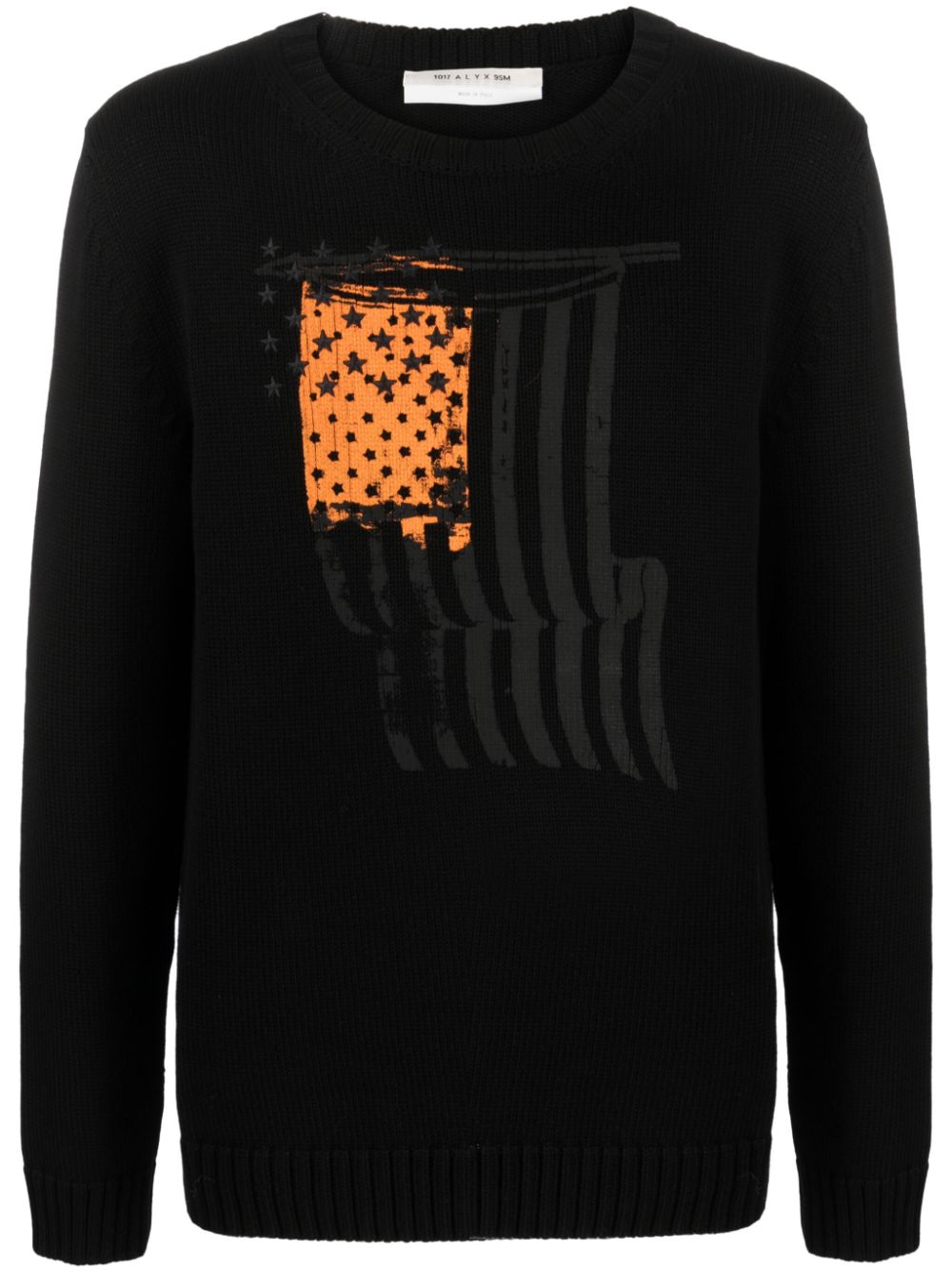 Graphic-print jumper - Black