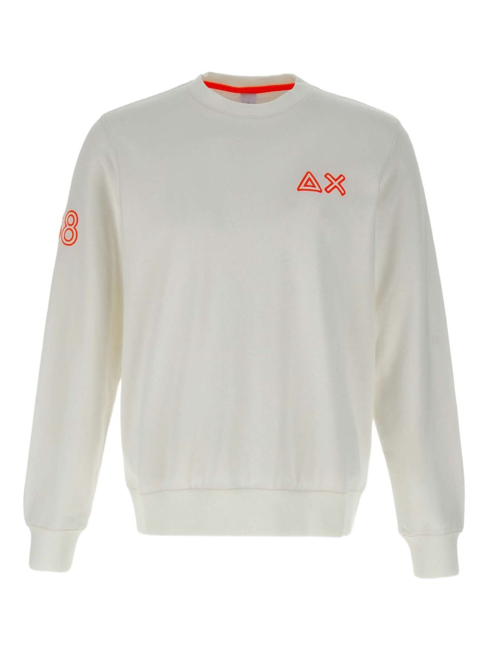 Logo-embroidered cotton sweatshirt - White