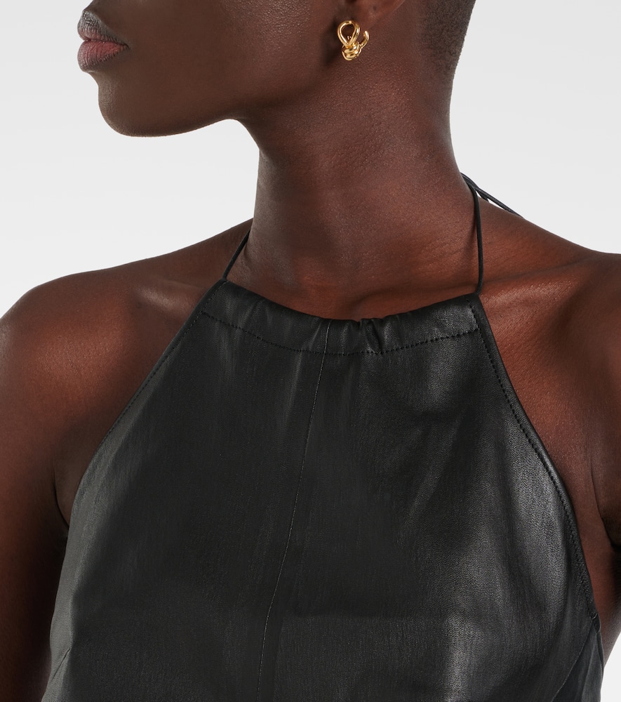 Rosie halterneck leather top