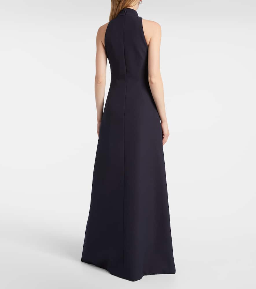 Priscilla embellished crêpe gown