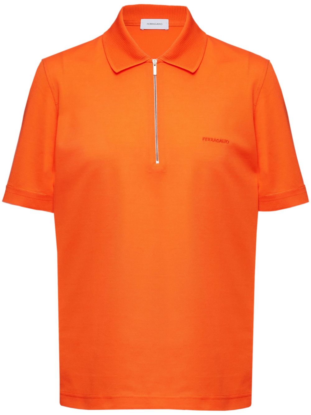 Half-zip polo top - Orange