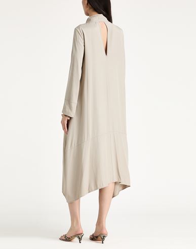 Woman Midi dress Grey Size 6 Viscose