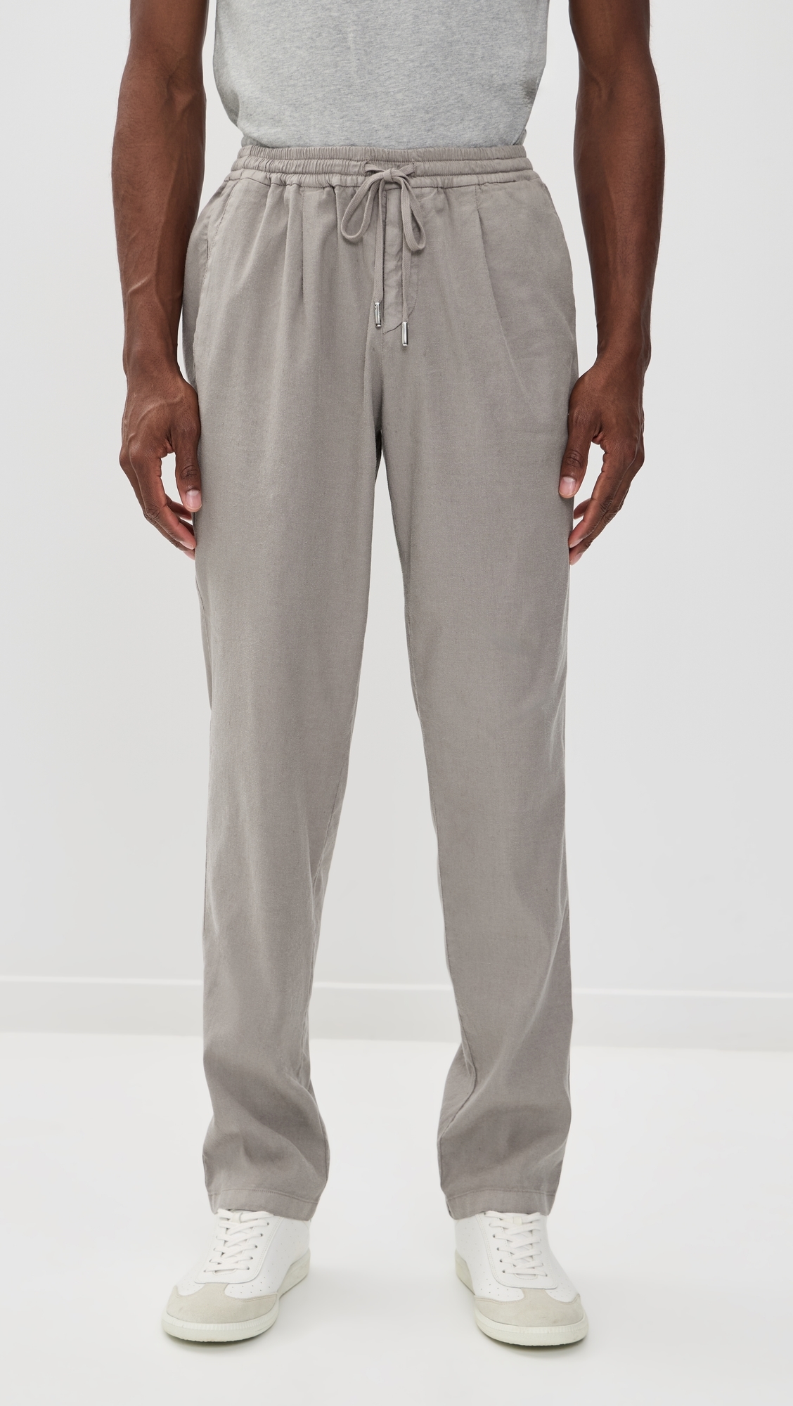 Easy Linen Drawstring Pants Mushroom