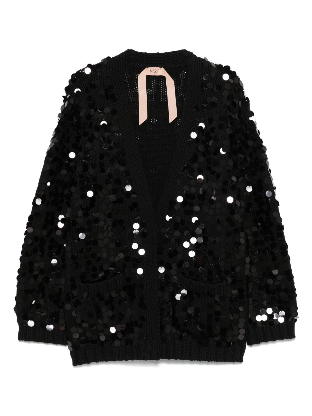 Nº21 sequined cardigan - Black