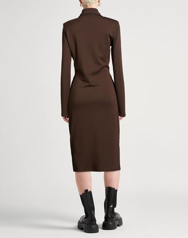 Woman Midi dress Chocolate brown Size 4 Viscose, Polyester, Elastane