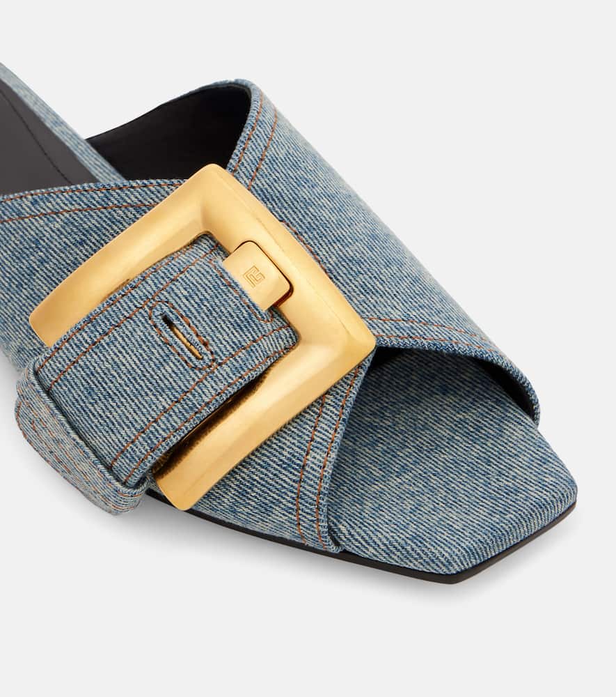 Anthem cotton denim flat sandals