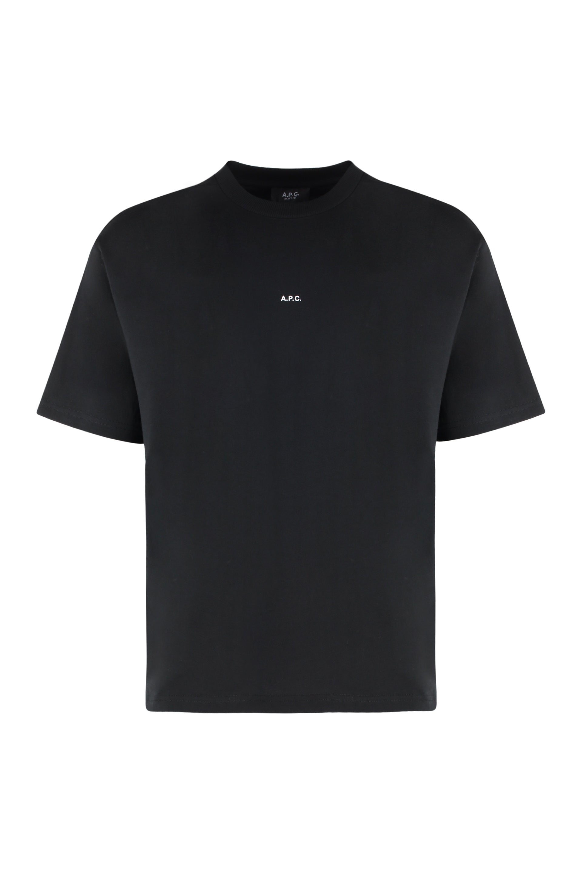 A. p.c. Boxy Micro Logo Cotton Crew-Neck T-Shirt