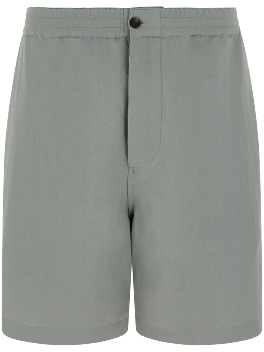Logo-embroidered straight-leg shorts - Grey