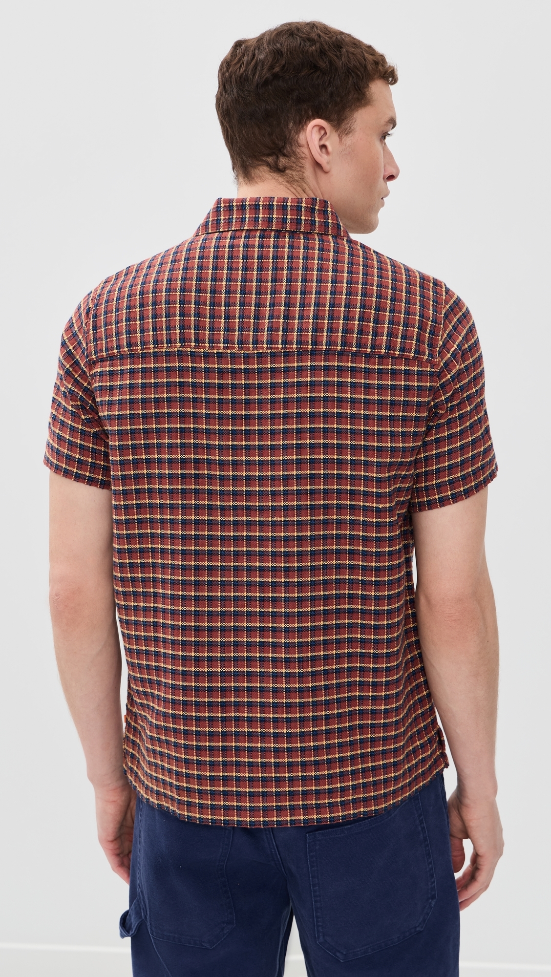 Dobby Check Busy Shirt Red/Multi