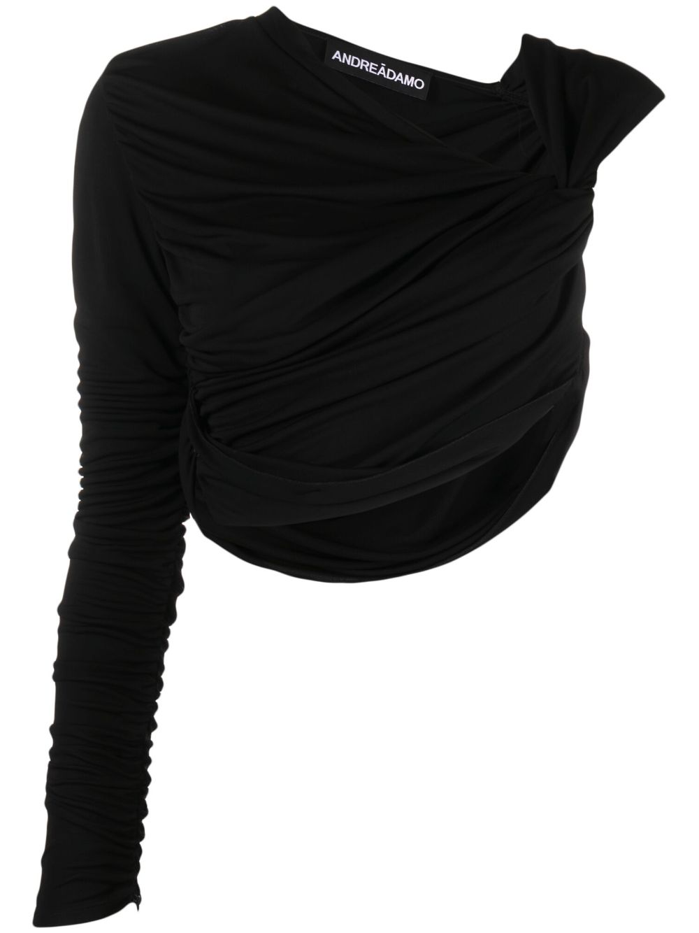 Draped asymmetric top - Black