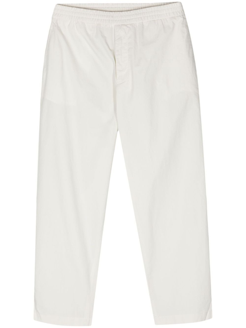 Elasticated-waist tapered trousers - Neutrals