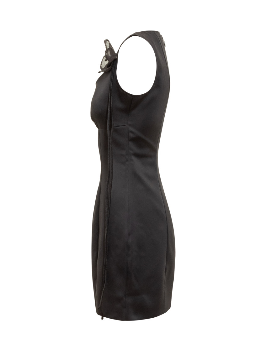 Black Scoop Neck Mini Dress