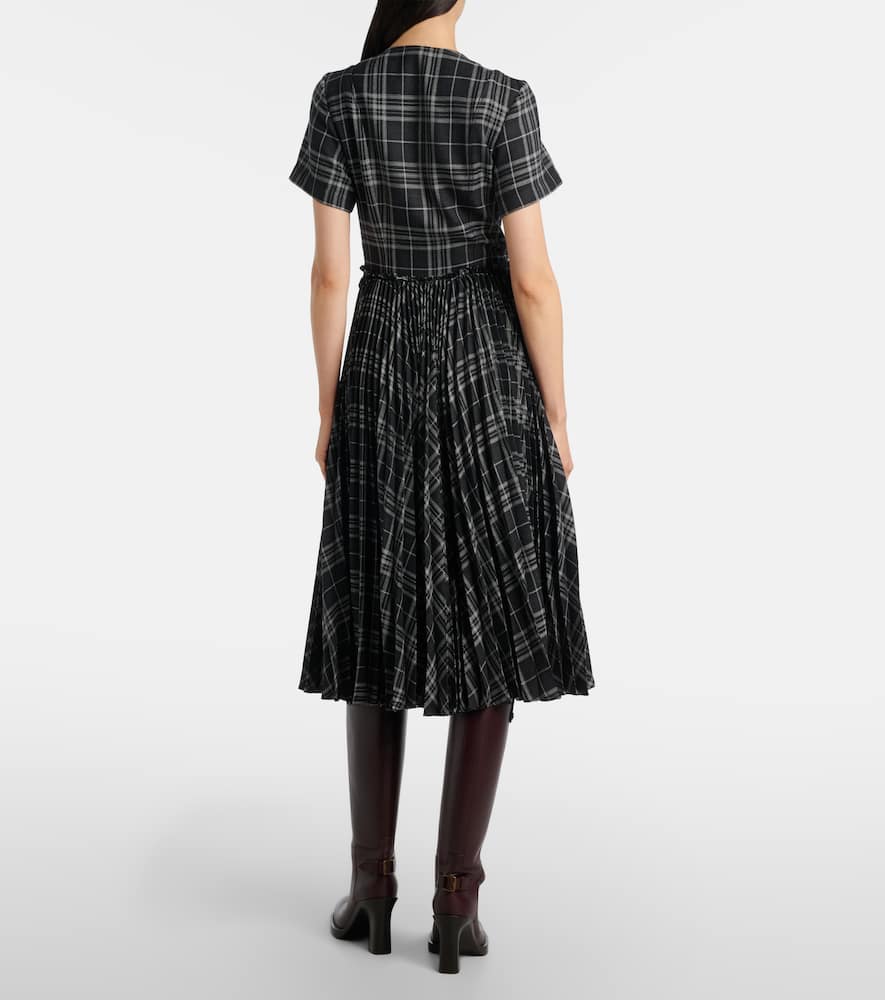 Meryl checked midi dress
