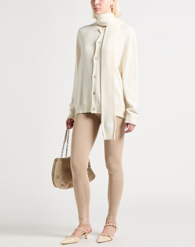 Woman Cardigan Cream Size L Acrylic, Virgin Wool