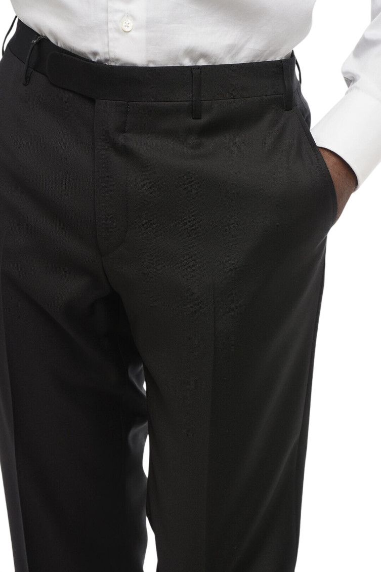 Black Flat Front Pants