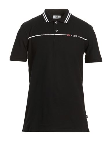Man Polo shirt Black Size L Cotton