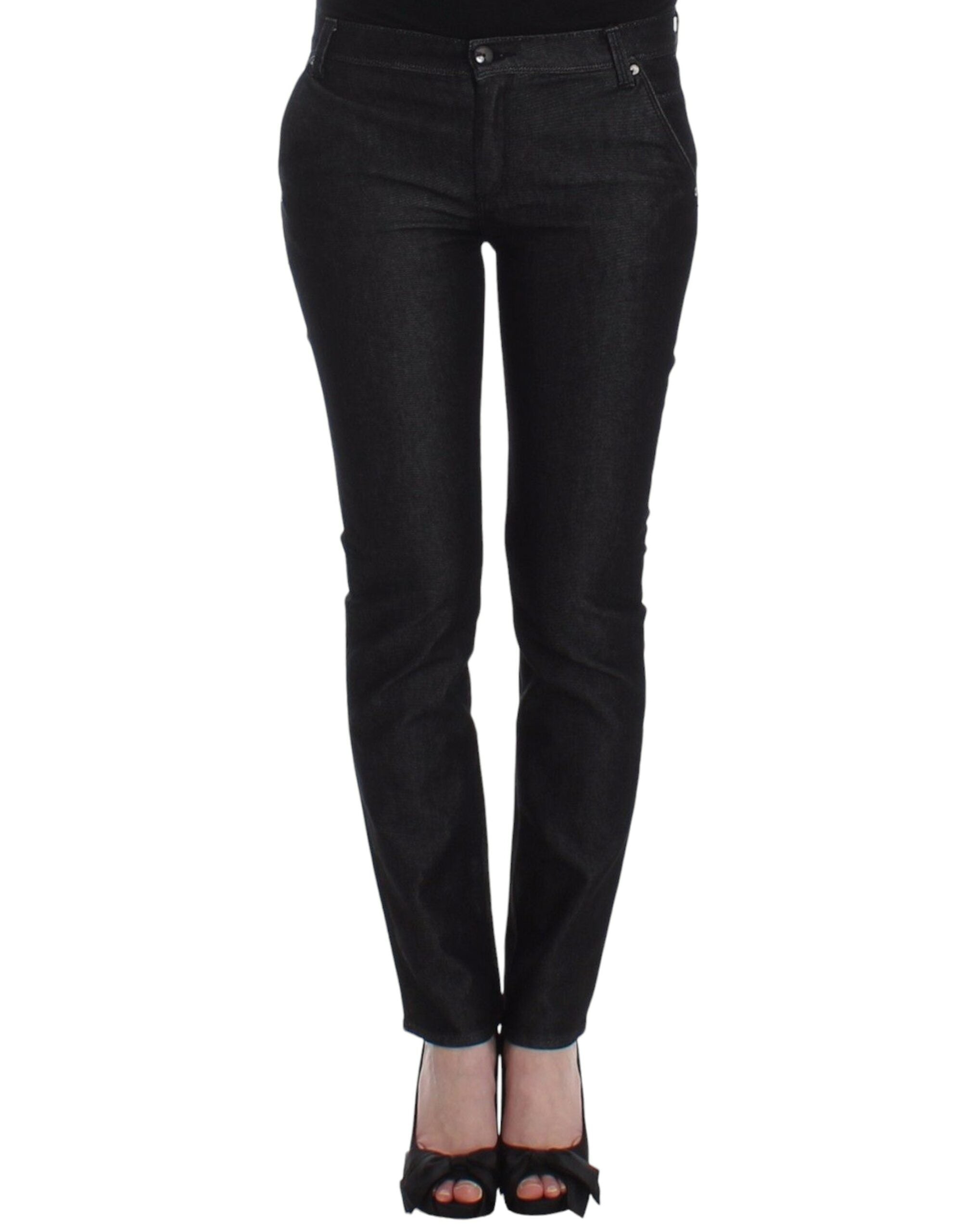 Slim Skinny Stretch Cotton Jeans — Black