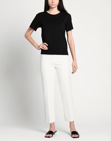 Woman Pants White Size 6 Polyester, Elastane