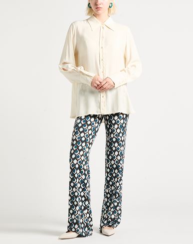 Woman Shirt Cream Size 10 Acetate, Modal