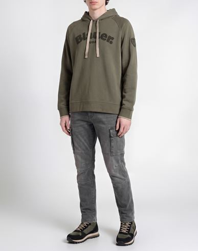 Man Sweatshirt Military green Size 3XL Cotton, Polyester