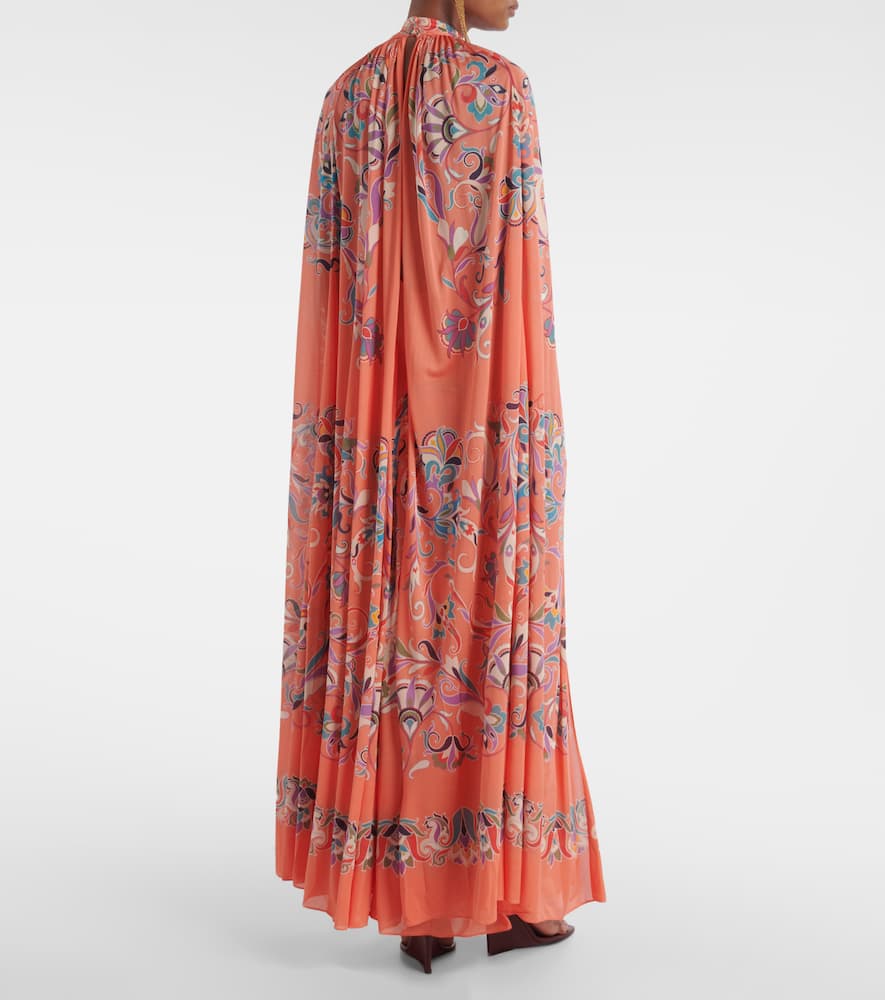 Paisley caped gown