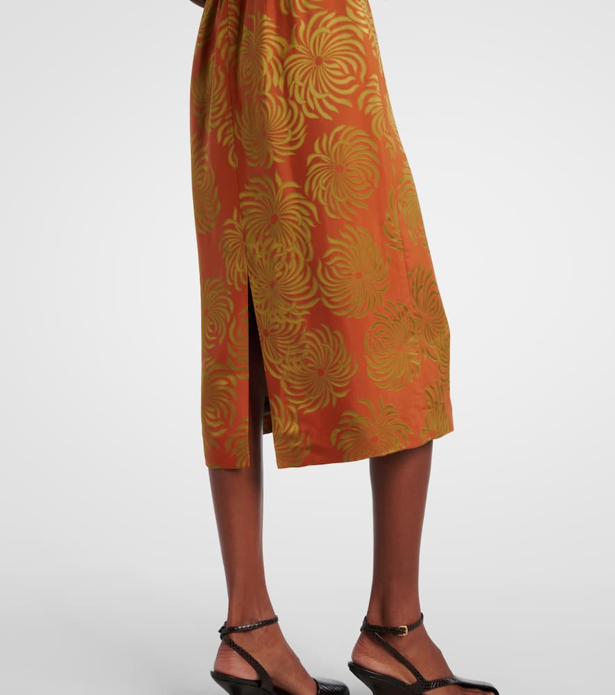Printed midi skirt