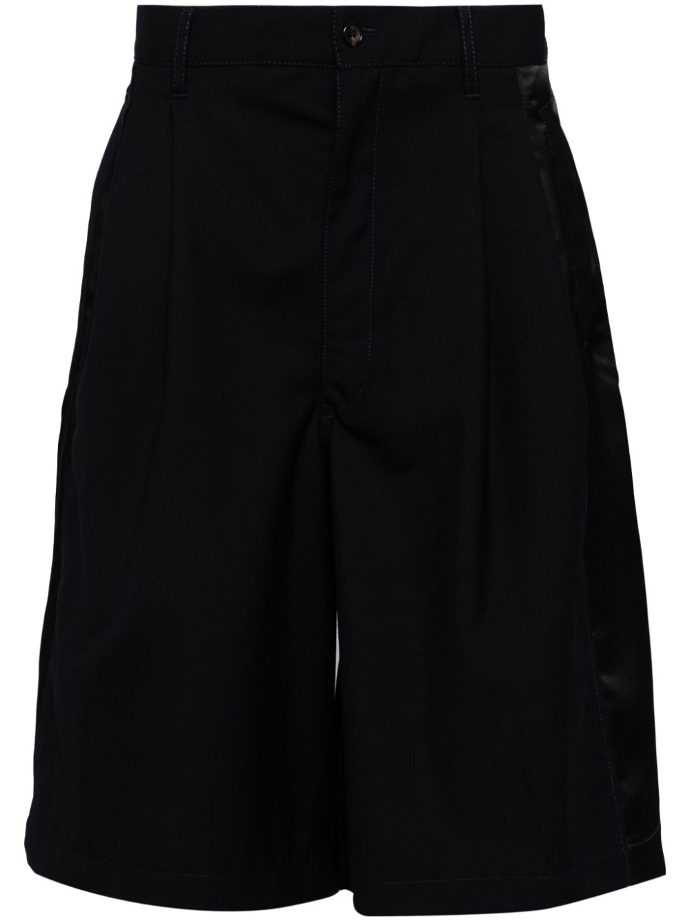Pleat detailing shorts - Blue