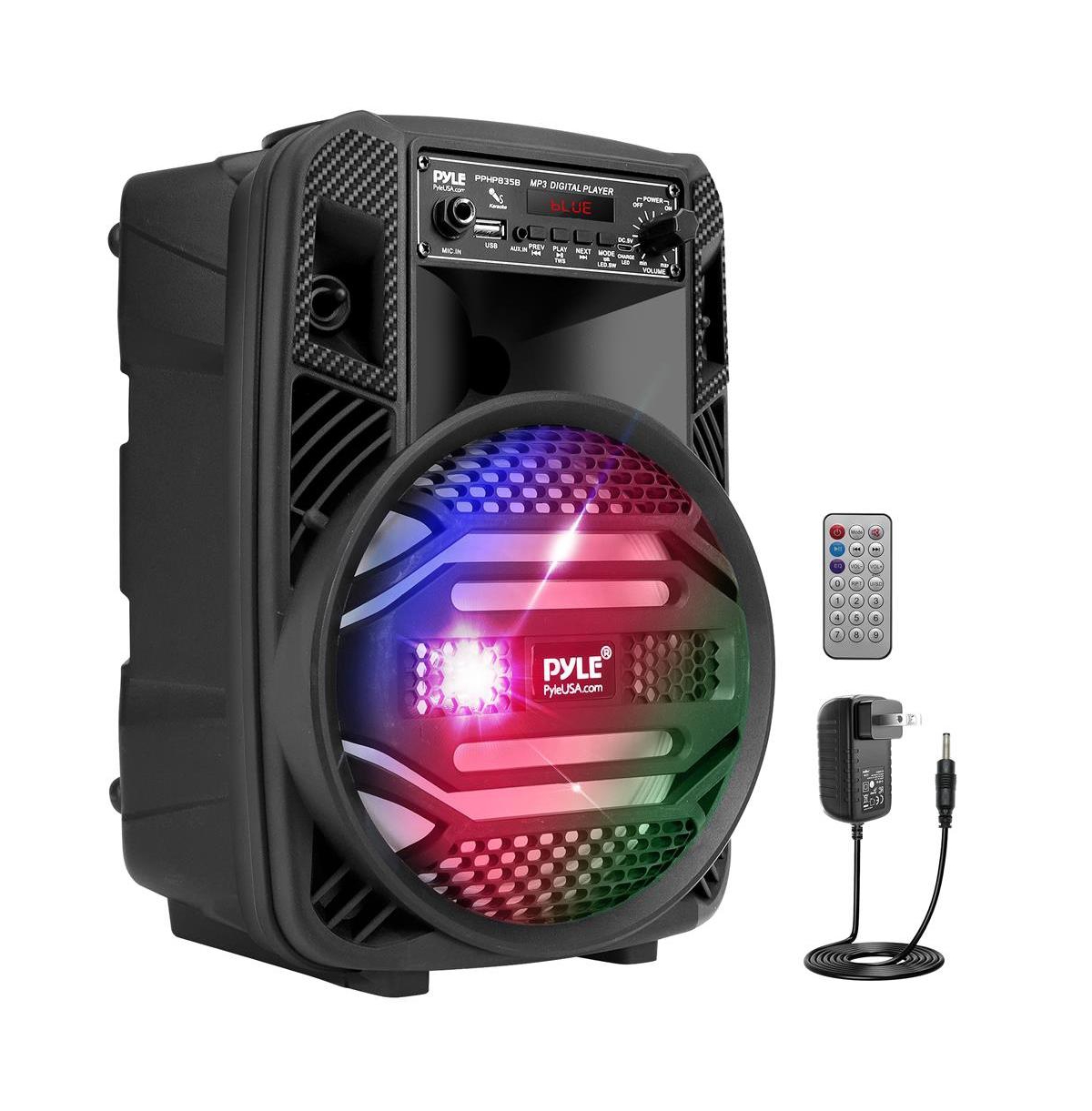 Portable Bluetooth Pa Speaker System - 300W Rechargeable Outdoor Bluetooth Speaker Portable Pa System w/ 8” Subwoofer 1” Tweeter, M