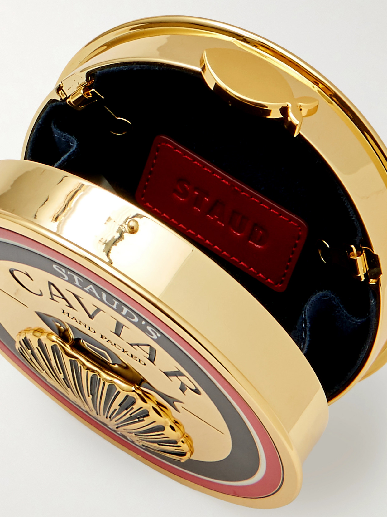 Caviar Enamel Gold-tone Clutch - One size
