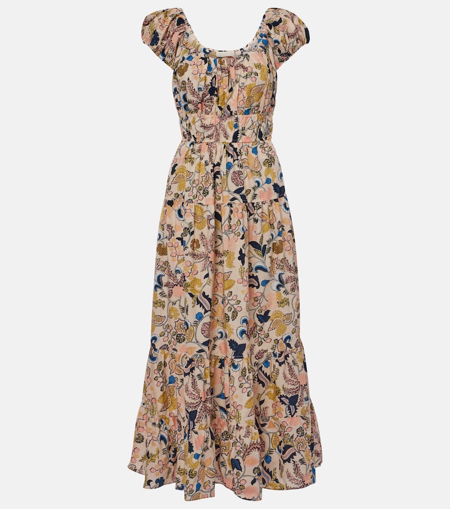 Paloma printed cotton poplin midi dress