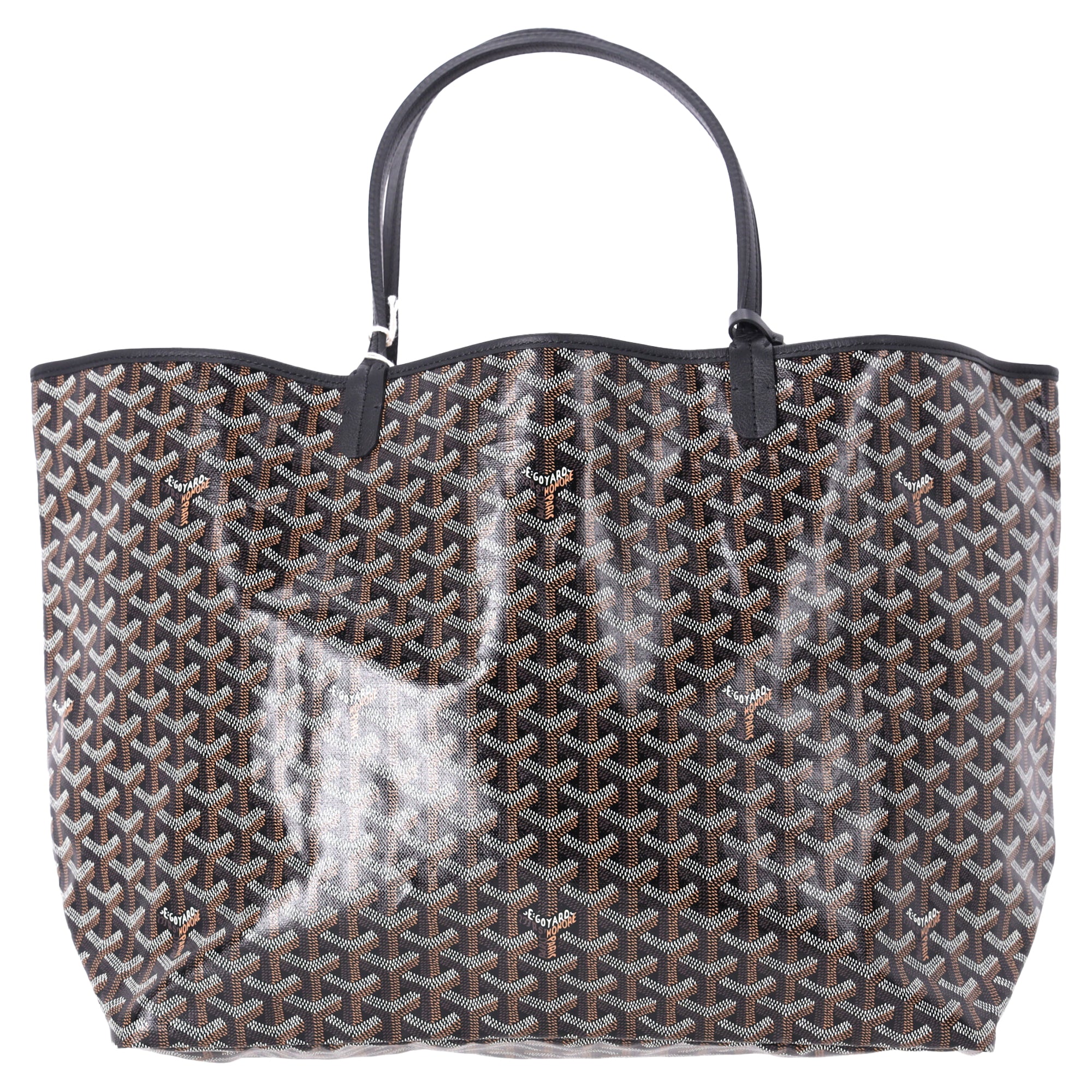 Saint Louis GM Tote Bag in Black Coated Canvas