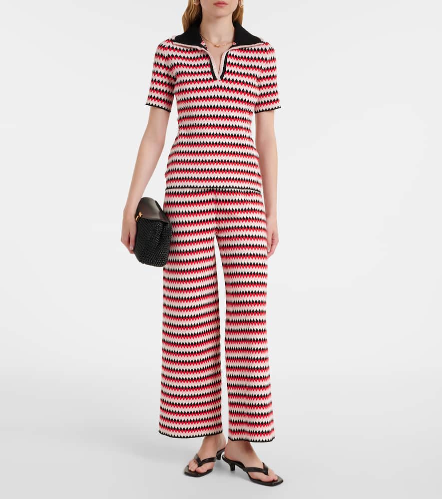 Checkers knitted polo