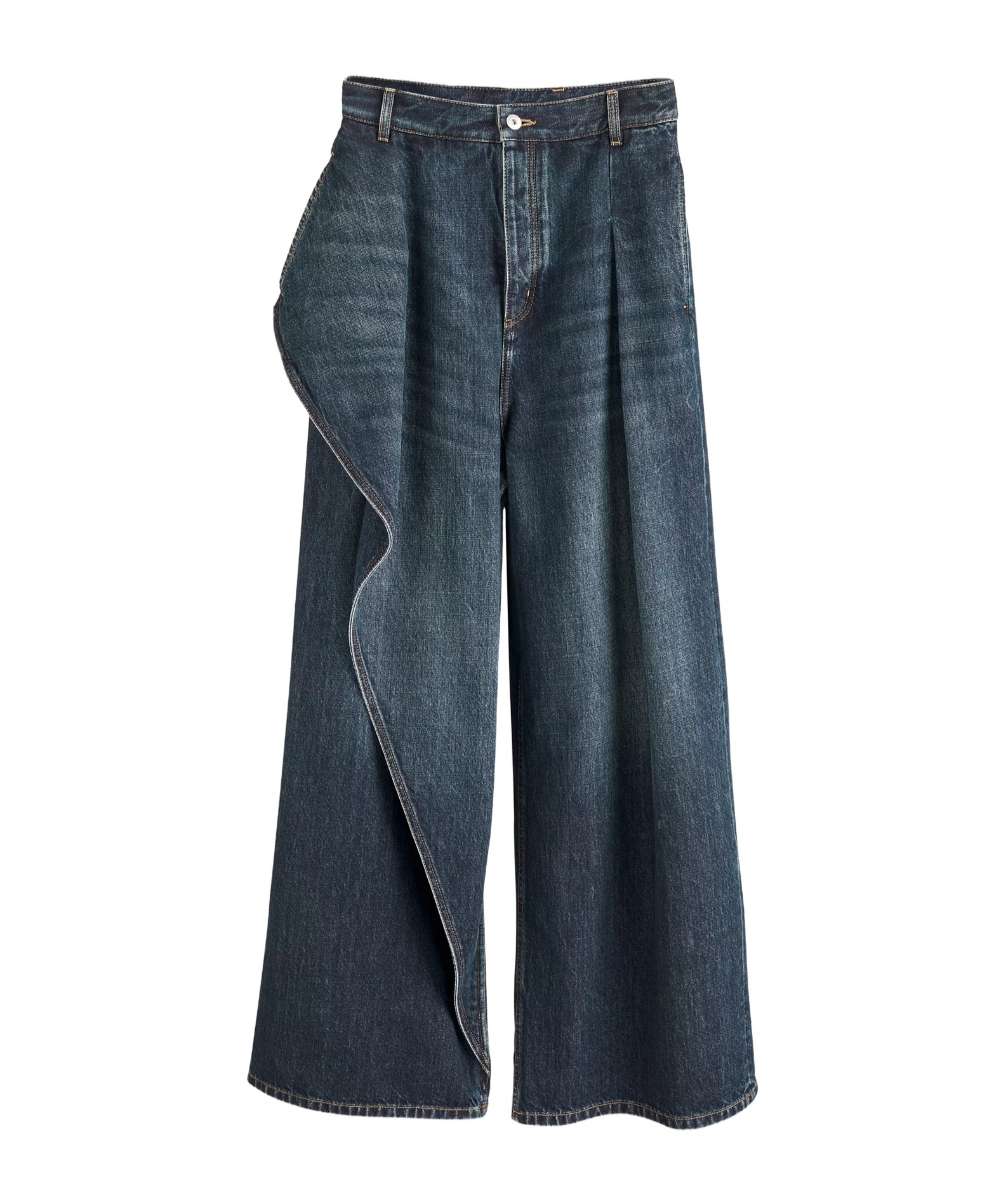 Draped Flared Jeans