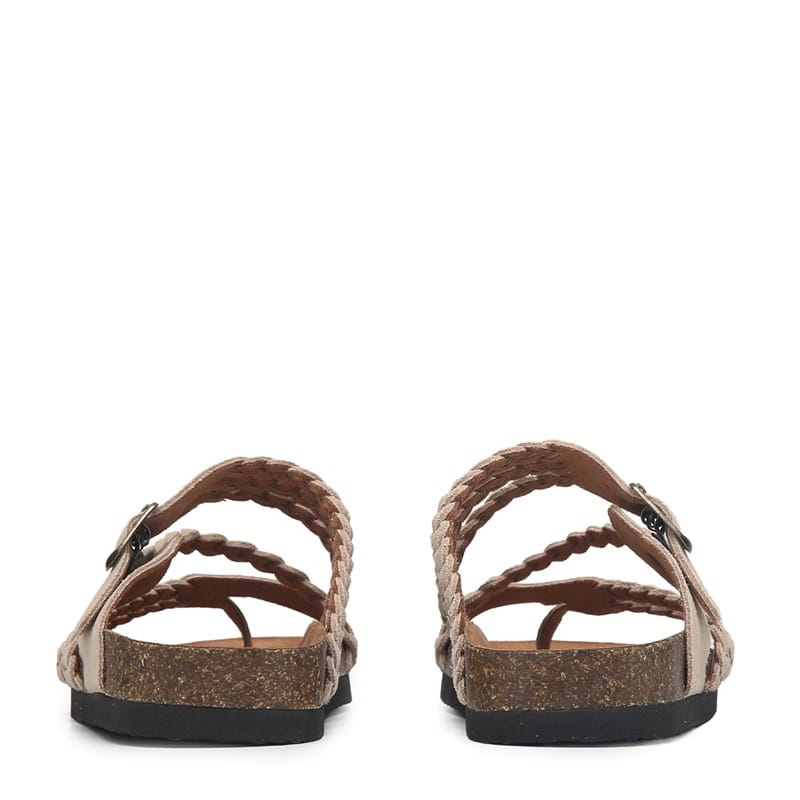Women's Hayleigh Footbed Sandals (Taupe Suede)