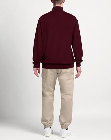 Man Sweater Burgundy Size 48 Merino Wool