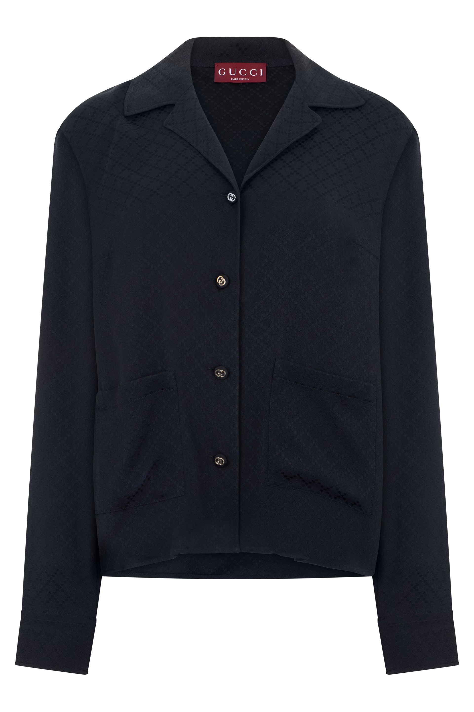 Relaxed Fit Silk Blend Jacquard Shirt