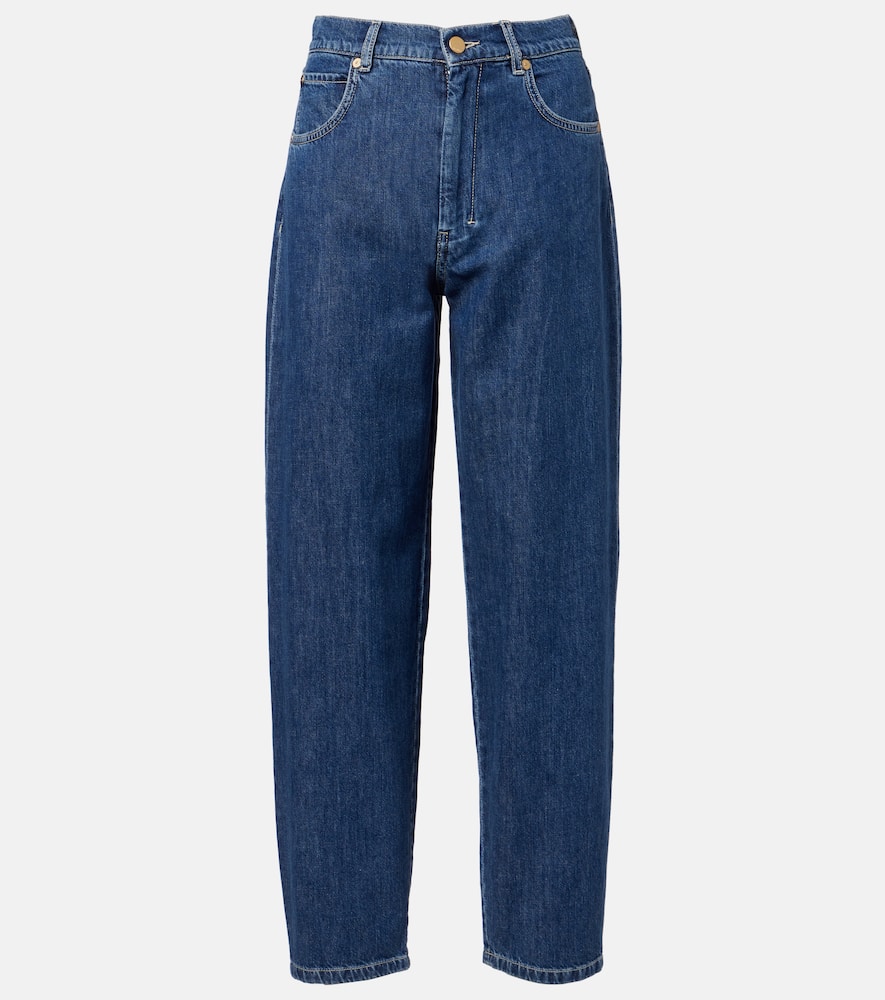 Masia high-rise barrel-leg jeans