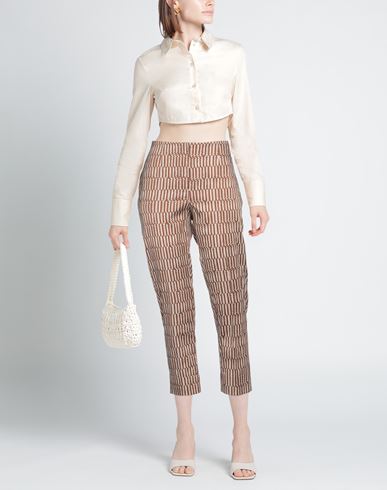 Nenè Woman Pants Brown Size 0 Cotton, Polyamide, Elastane