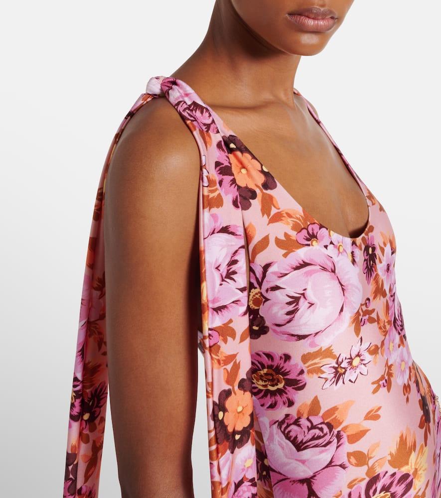 Chloé Floral knot-detail swimsuit